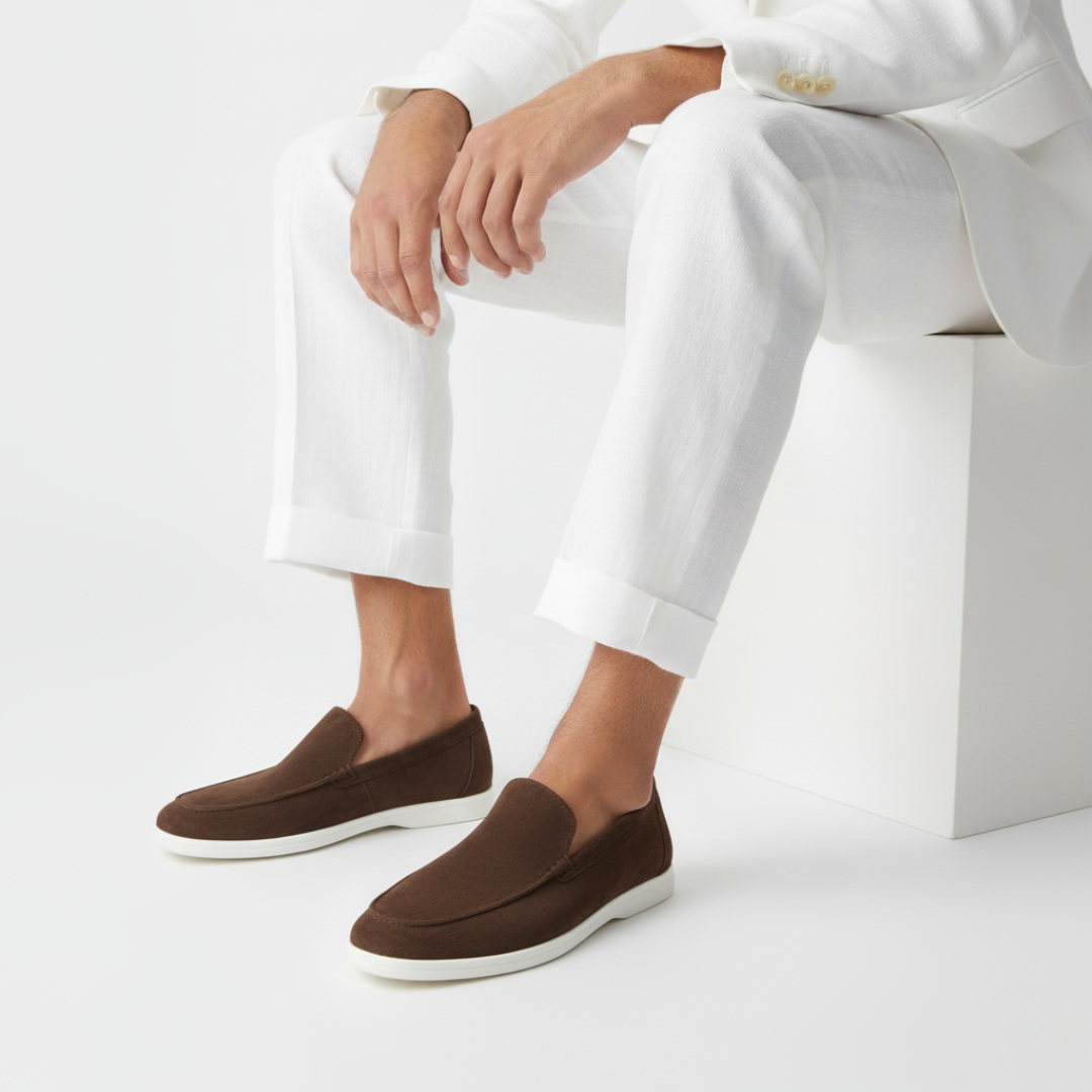 Suede Motion Loafers - Brown